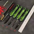 Microtech USA – UT85 (Transparent Handle) Green Translucent Handle