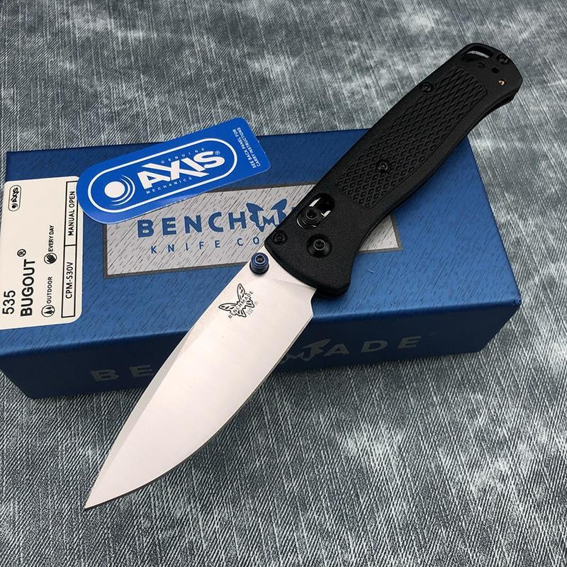 Hot Selling Manual Open Folding Knife Drop-Point Blade, Plain Edge, Satin Finish, Blue Handle for Everyday Carry and Camping Hunting Knife