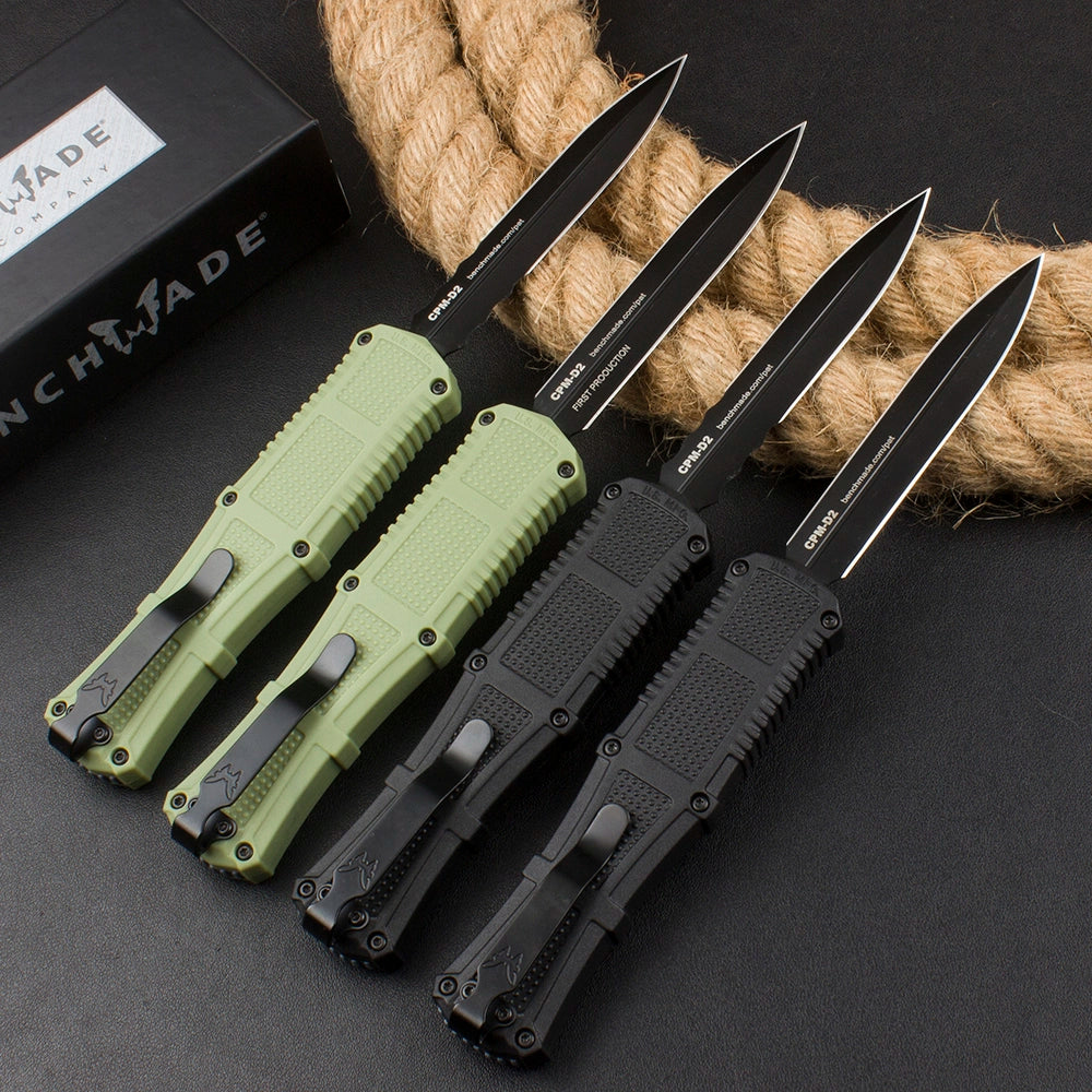 New Butterfly Benchmade 3370GY Claymore OTF Straight Jump Knife