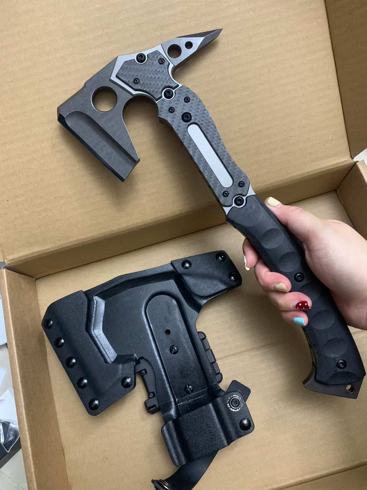 Black Stonewashed Leon Battle Axe