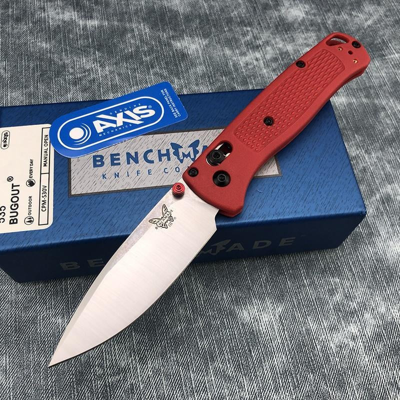 Hot Selling Manual Open Folding Knife Drop-Point Blade, Plain Edge, Satin Finish, Blue Handle for Everyday Carry and Camping Hunting Knife