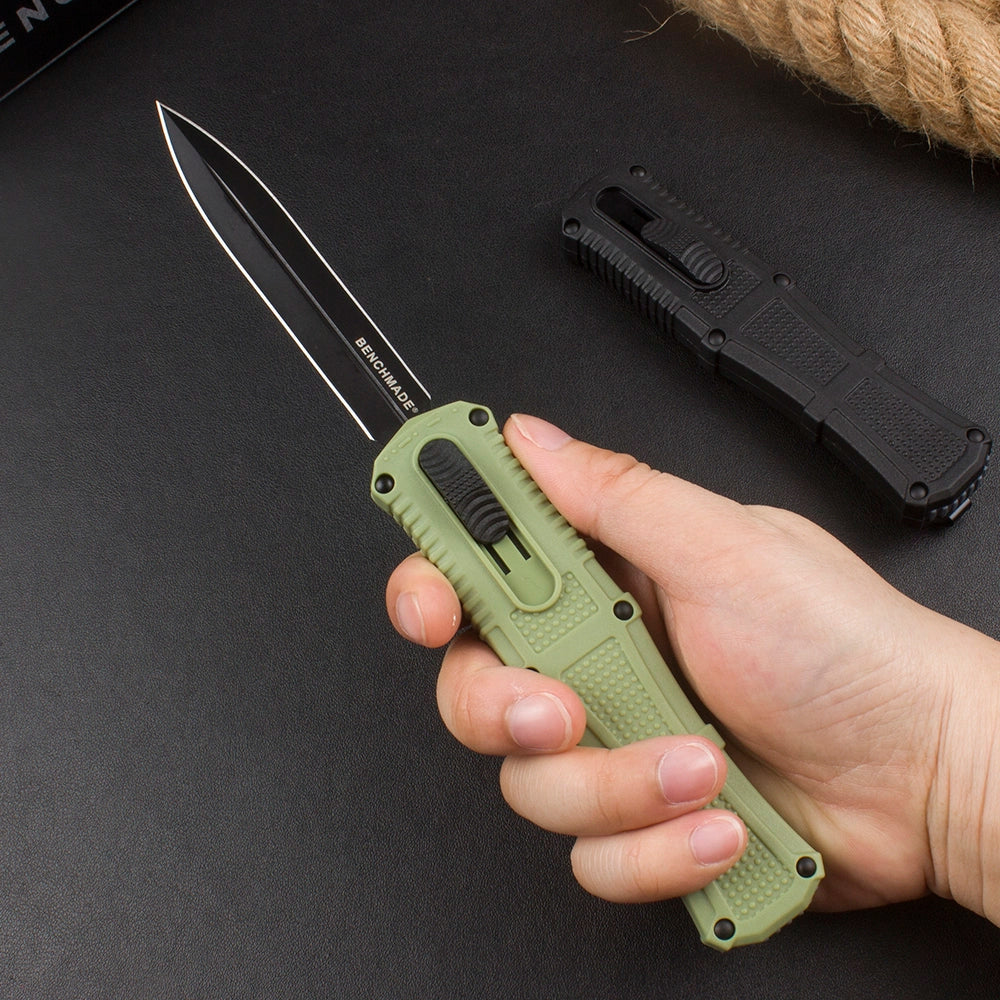 New Butterfly Benchmade 3370GY Claymore OTF Straight Jump Knife