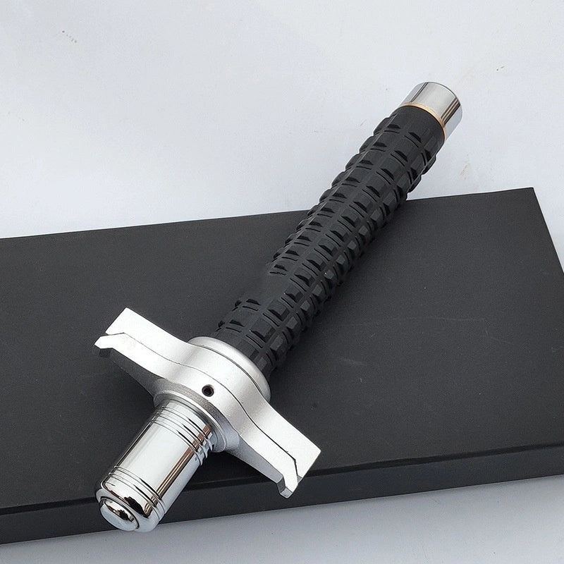 Anti-knife hand guard swing stick (three-section stick) telescopic stick up to one meter for blocking - solid alloy steel Hummer vehicle-mounted self-defense products