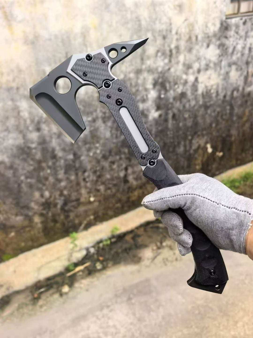 Black Stonewashed Leon Battle Axe