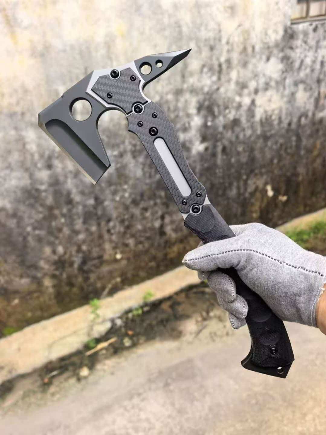 Black Stonewashed Leon Battle Axe