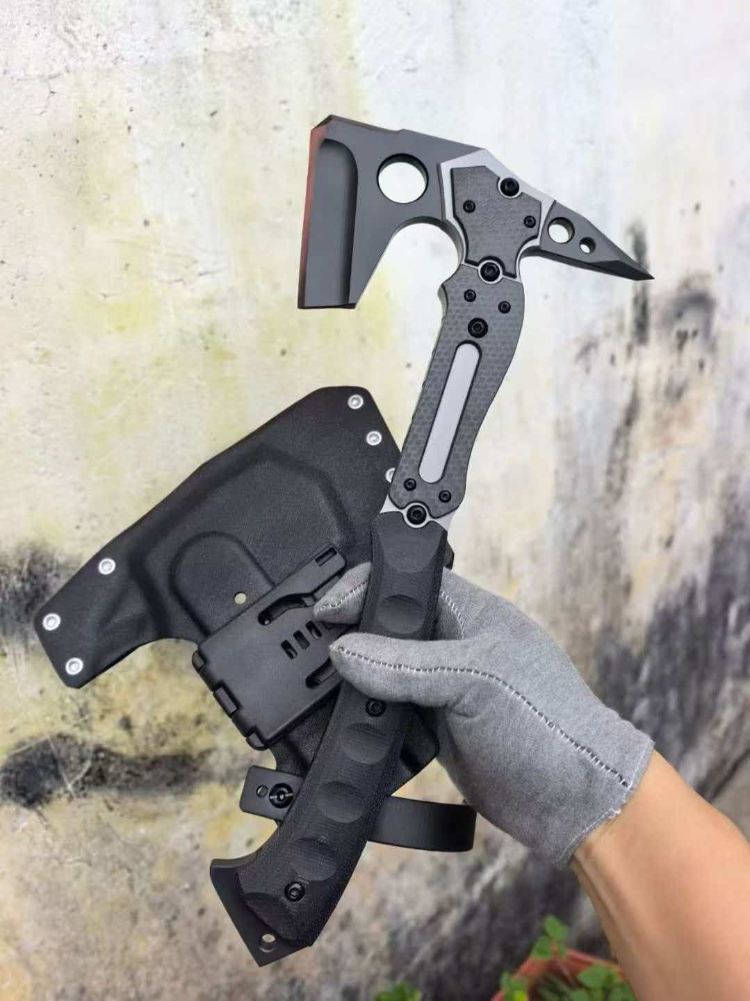 Black Stonewashed Leon Battle Axe