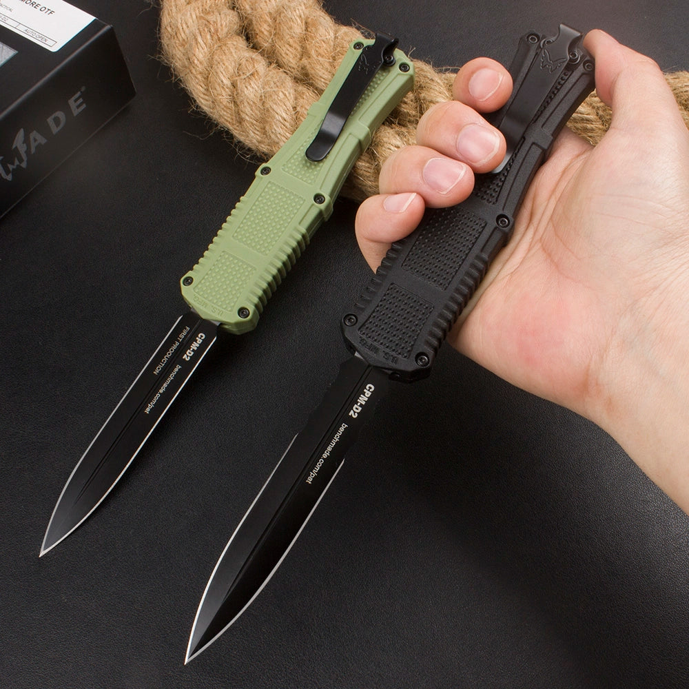 New Butterfly Benchmade 3370GY Claymore OTF Straight Jump Knife