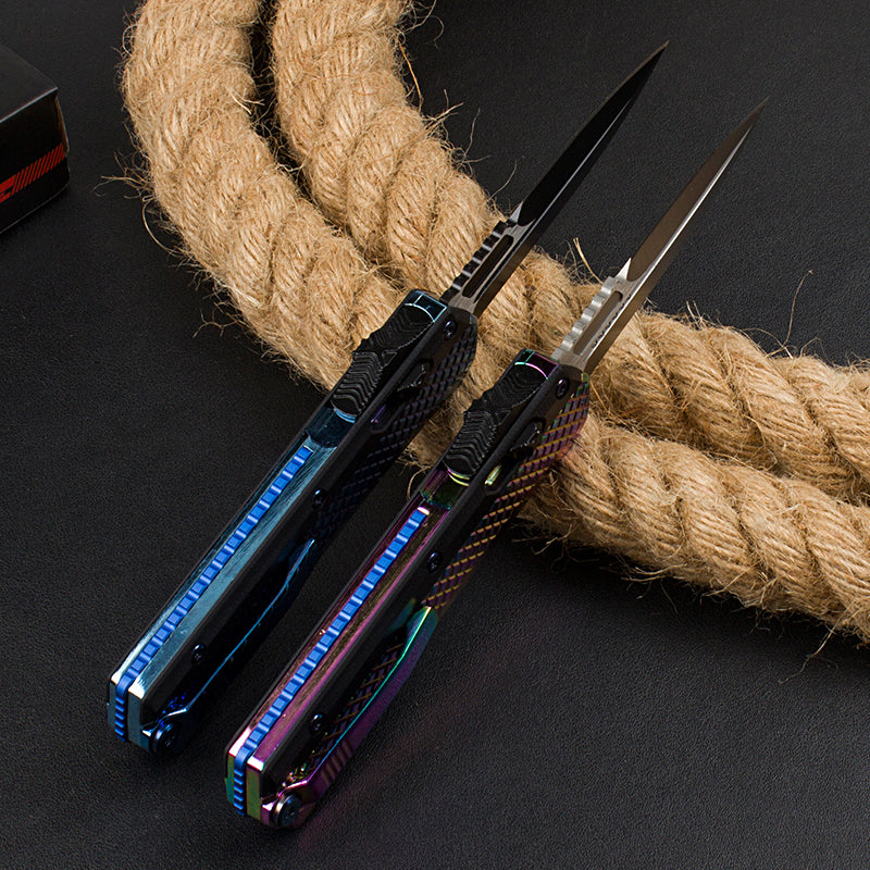 Micro-tech Snake God Snake Scale Straight Jump Knife