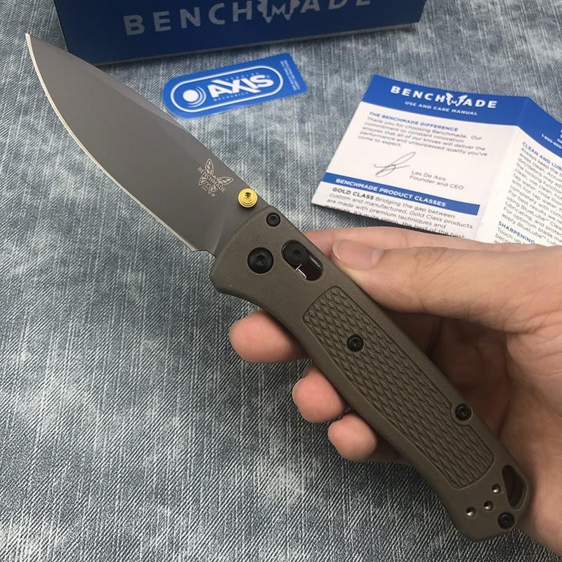 Hot Selling Manual Open Folding Knife Drop-Point Blade, Plain Edge, Satin Finish, Blue Handle for Everyday Carry and Camping Hunting Knife