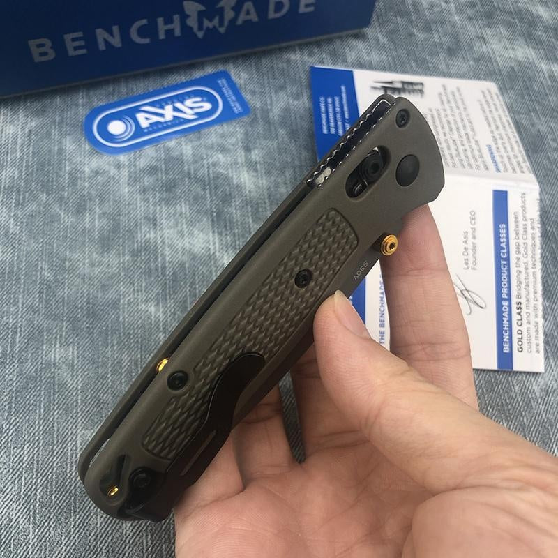 Hot Selling Manual Open Folding Knife Drop-Point Blade, Plain Edge, Satin Finish, Blue Handle for Everyday Carry and Camping Hunting Knife