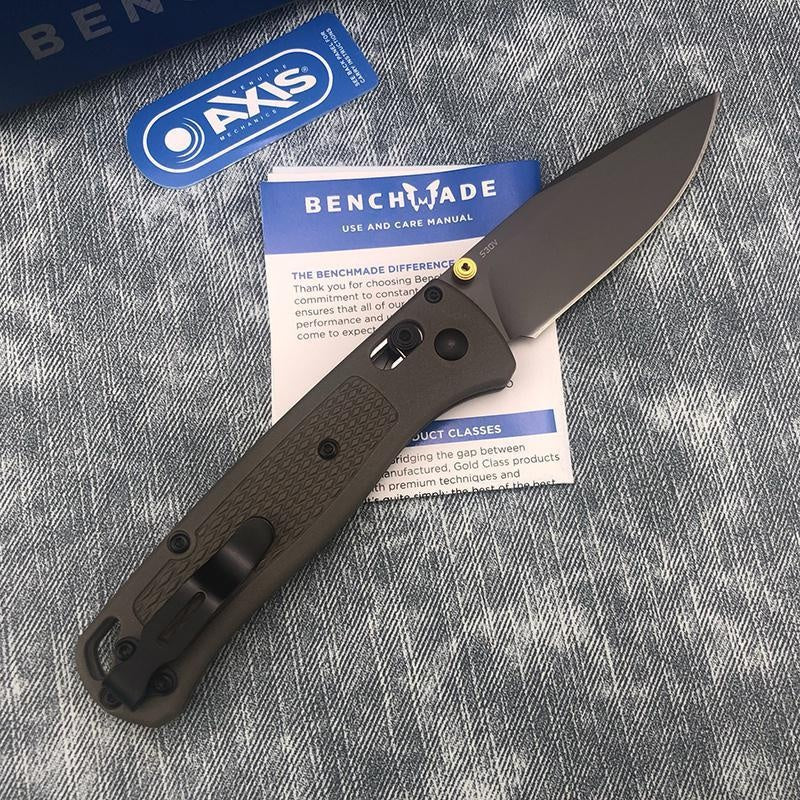 Hot Selling Manual Open Folding Knife Drop-Point Blade, Plain Edge, Satin Finish, Blue Handle for Everyday Carry and Camping Hunting Knife