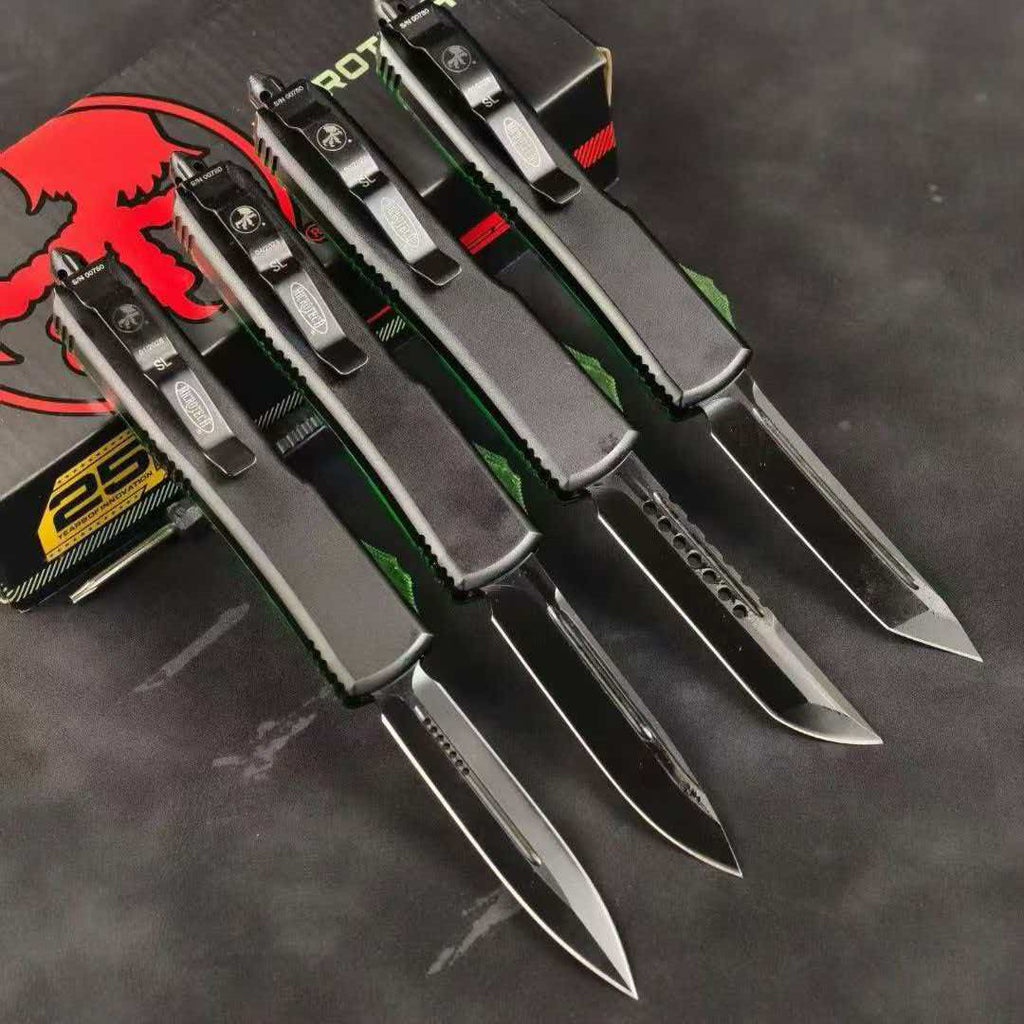 Microtech USA – UT85 (Transparent Handle) Green Translucent Handle