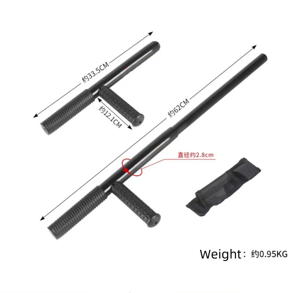 Alloy steel telescopic T-shaped riot baton (retractable)