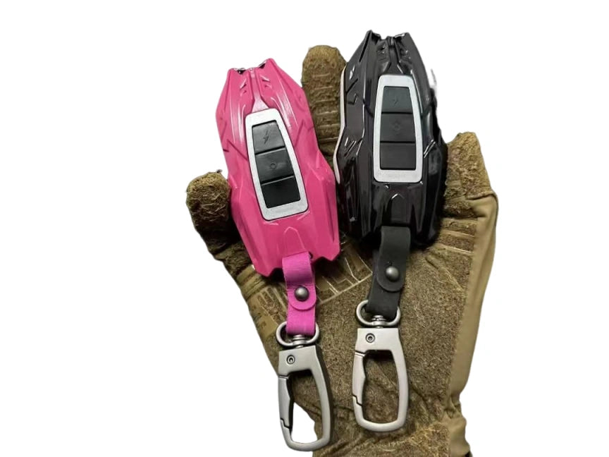 Design car key shape stun gun (can be used as a keychain for self-defense)