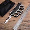 Micro-Tech Boxing Gloves Double-edged Straight Knife (Gray Carbon Fiber)