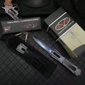 Micro-tech Troodon Carbon Fiber 3300 Straight Jump Color Titanium Feather Pattern (Gray Handle)