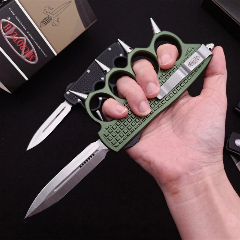 Micro-technique punch straight out jump knife