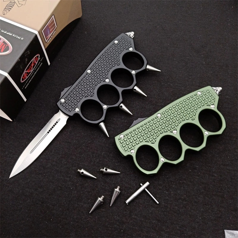 Micro-technique punch straight out jump knife