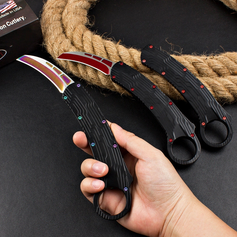 Microtech Red Raptor Claw Jump Knife (Three Colors)