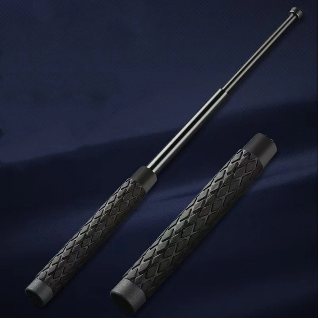 Self-defense baton (diamond-shaped rubber non-slip handle, cost-effective!)