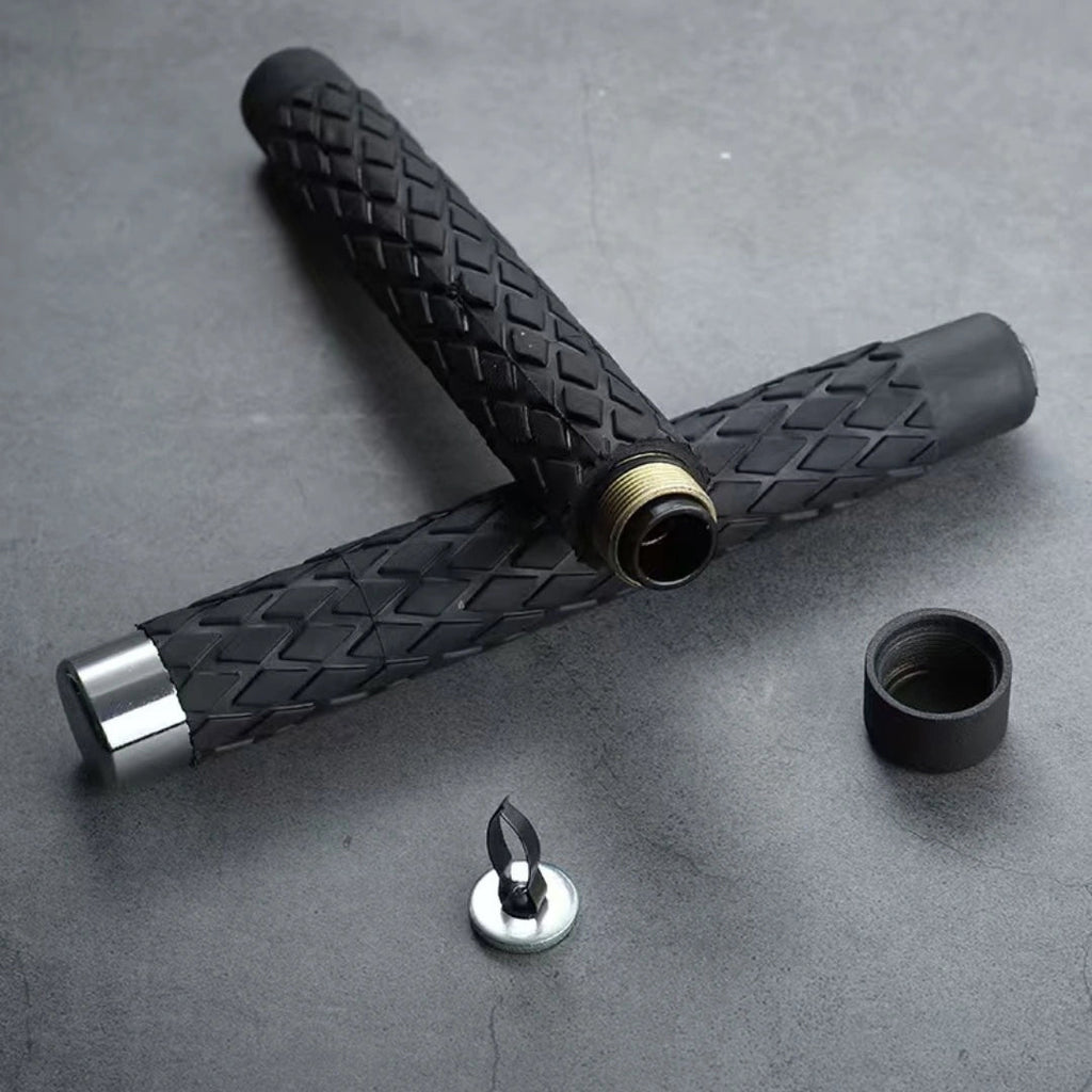 Self-defense baton (diamond-shaped rubber non-slip handle, cost-effective!)