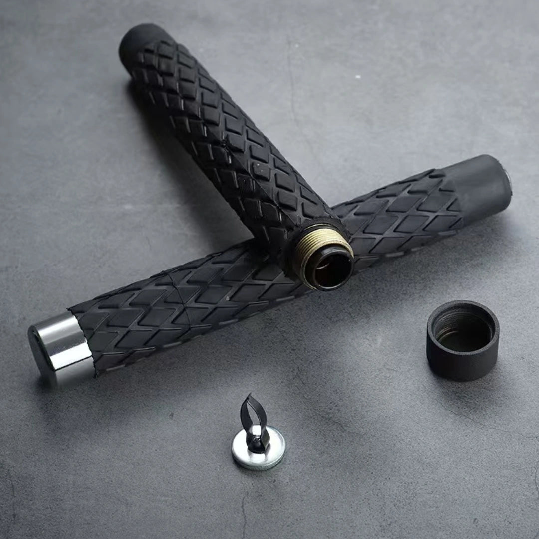 Self-defense baton (diamond-shaped rubber non-slip handle, cost-effective!)