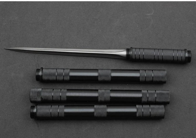 Three-section extension - black tube triangular