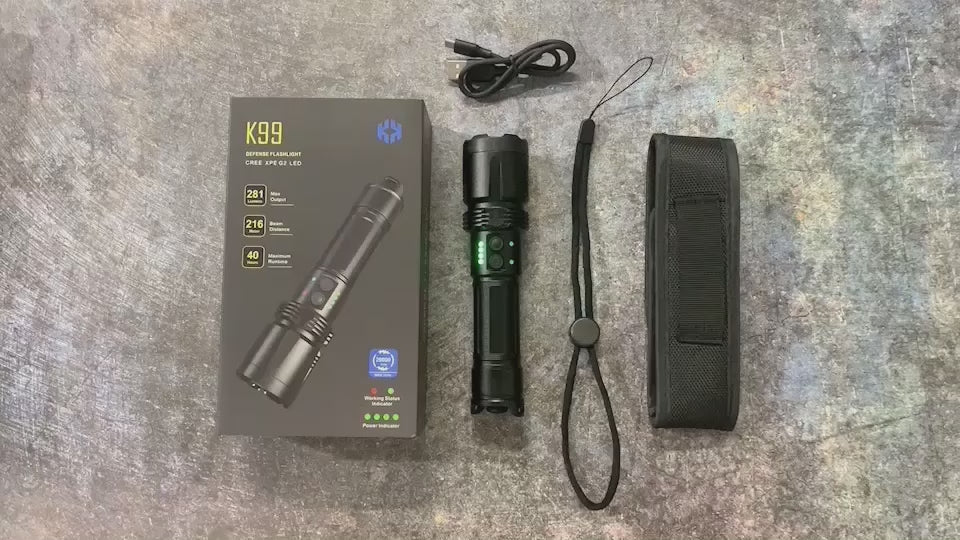 K99 Multifunctional strong light flashlight (stun)